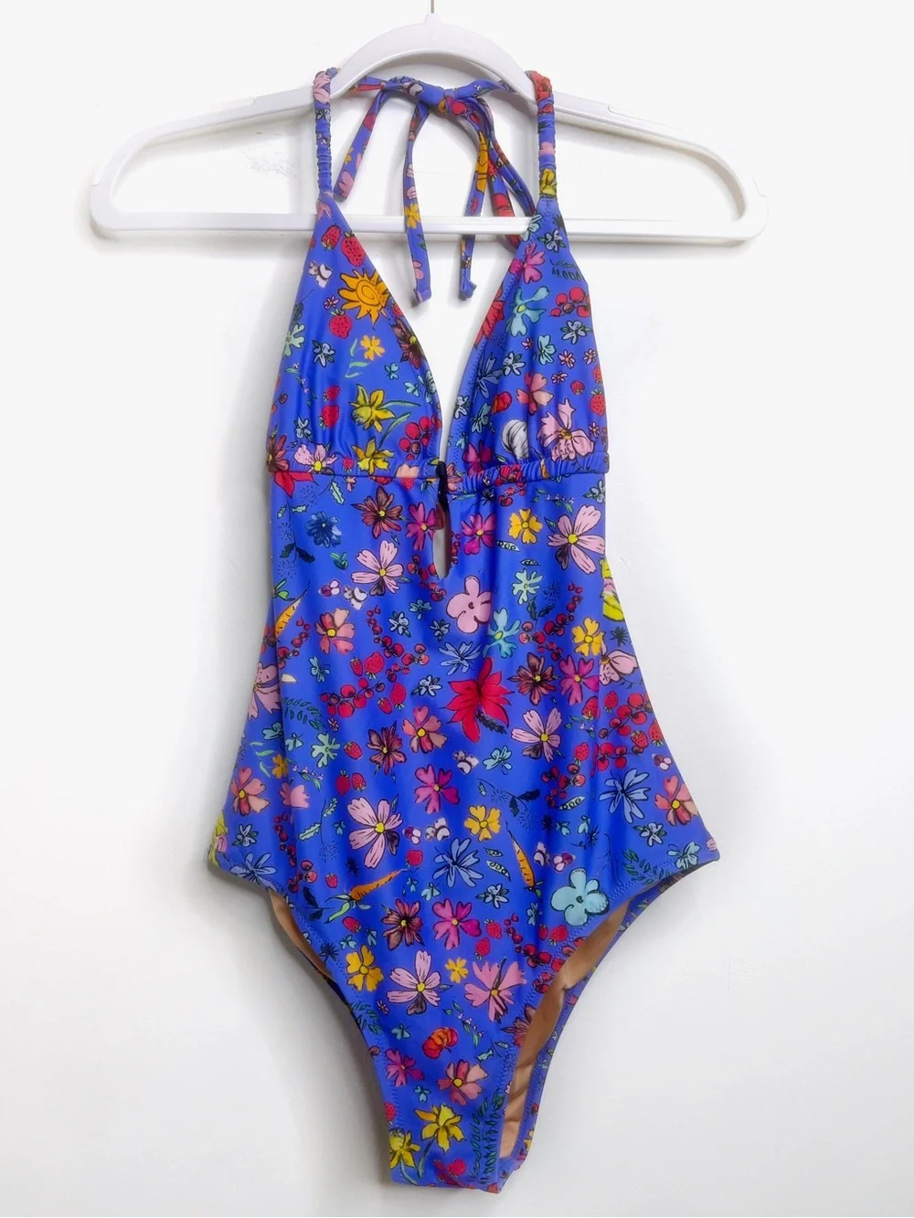 J. Crew X Dauphinette Plunge One-Piece Floral Swim Size 12